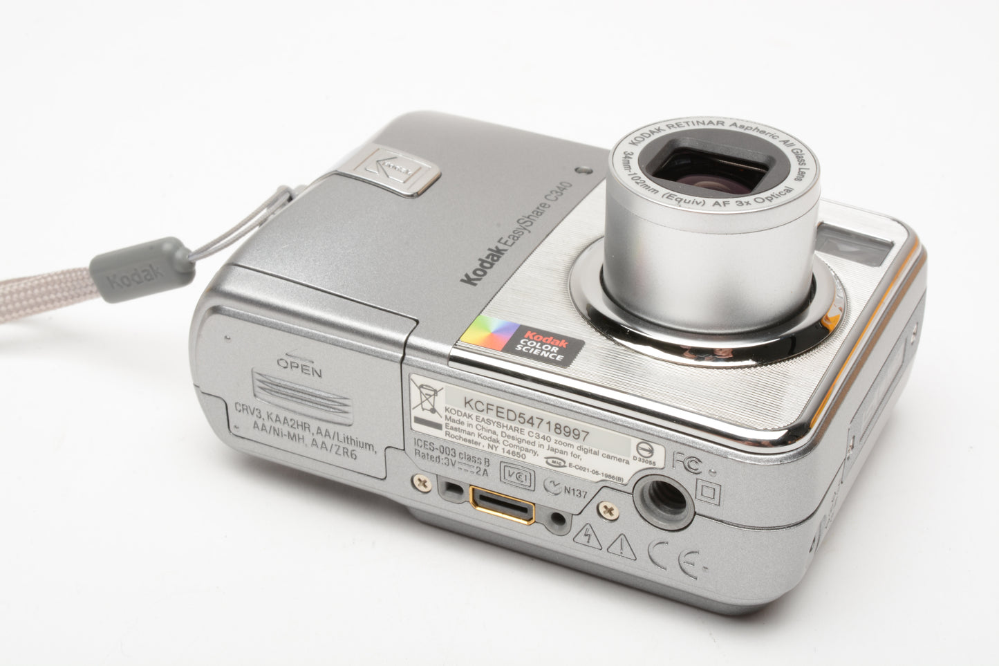 Kodak C340 5MP Digital Point&Shoot, Case, complete kit, Great!