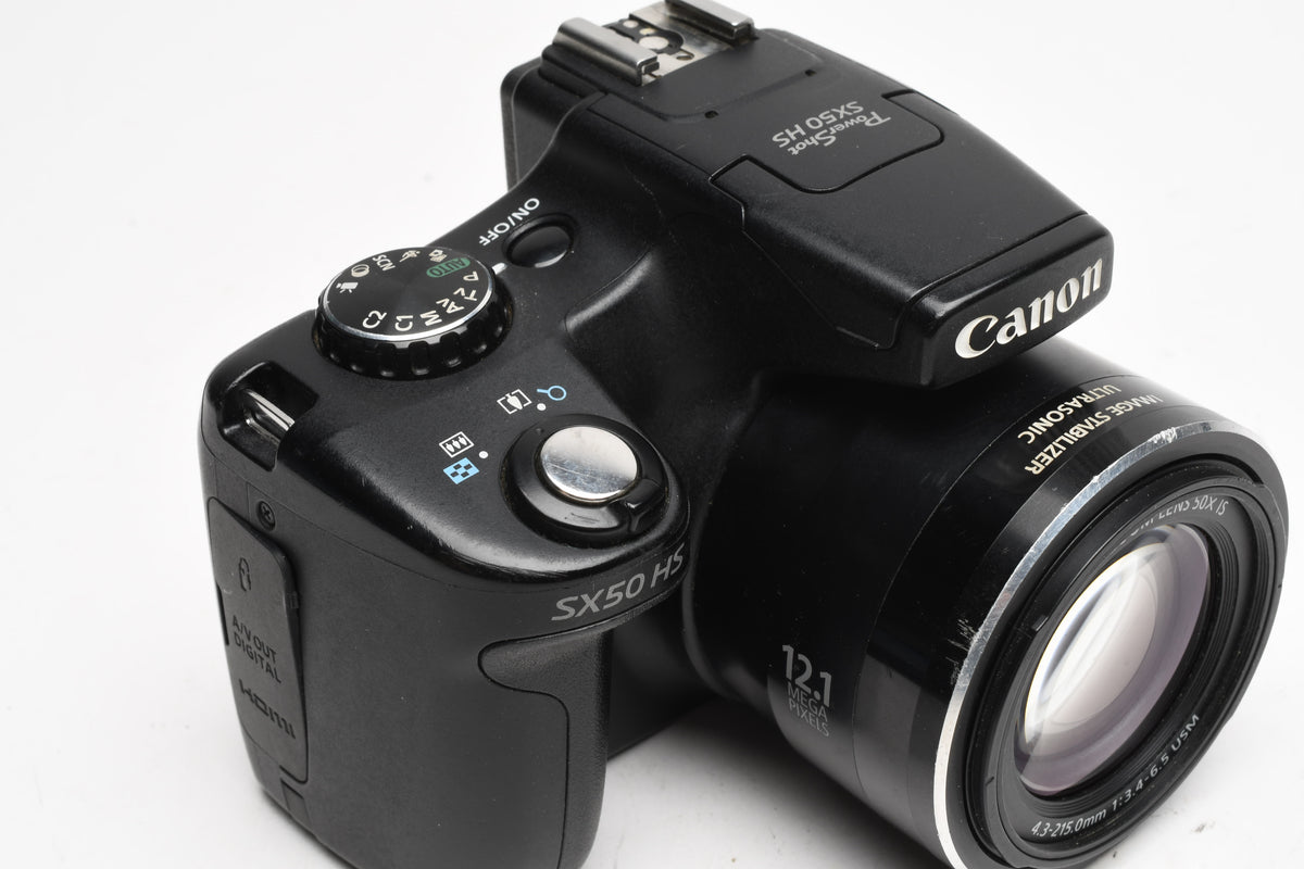 Canon PowerShot SX50 HS 12.1MP Digital Point&Shoot Camera w/2X Batts, Strap