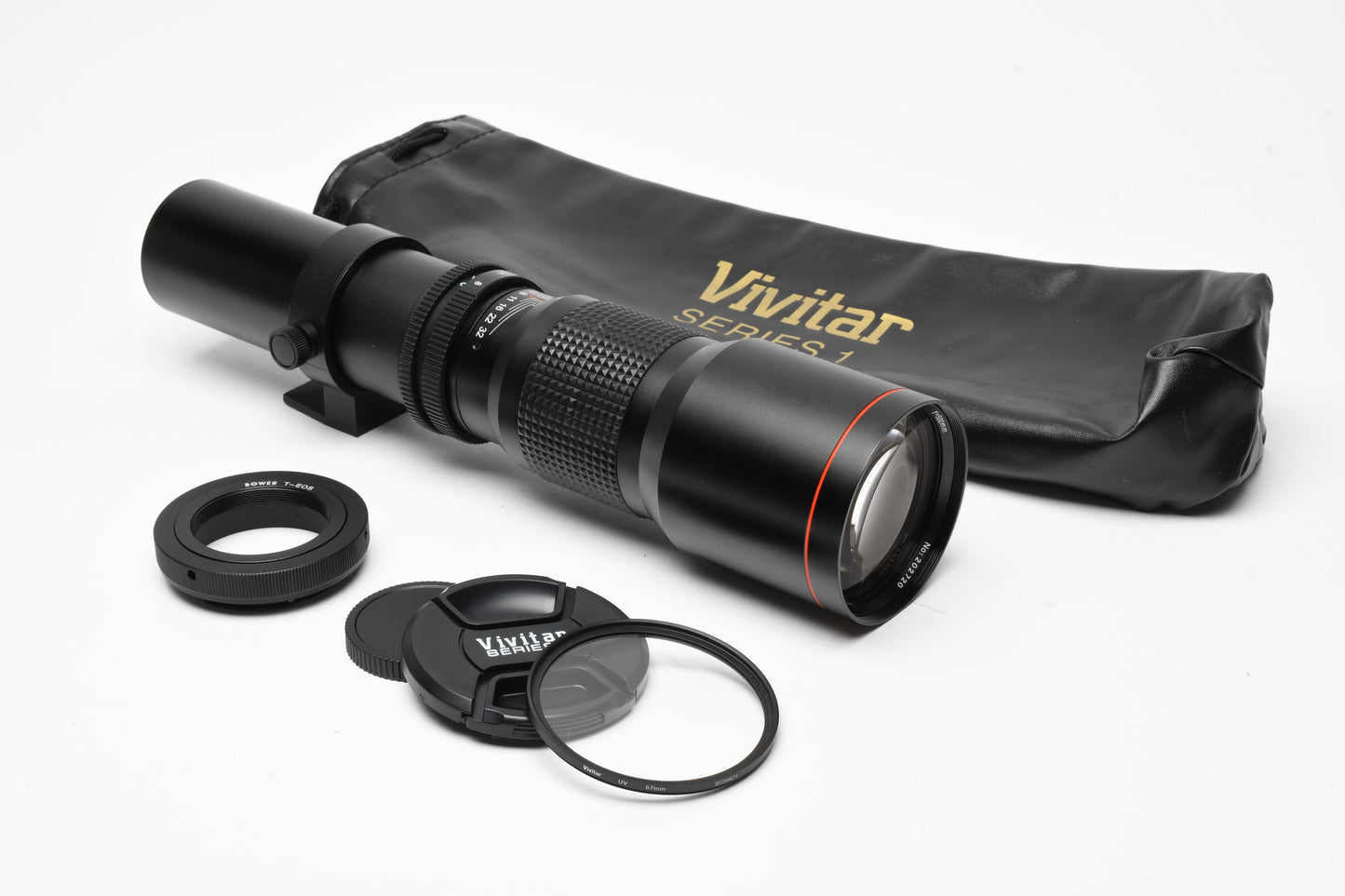 Vivitar Series 1 500mm f8 Telephoto lens w/Canon EF Mount adapter, Mint