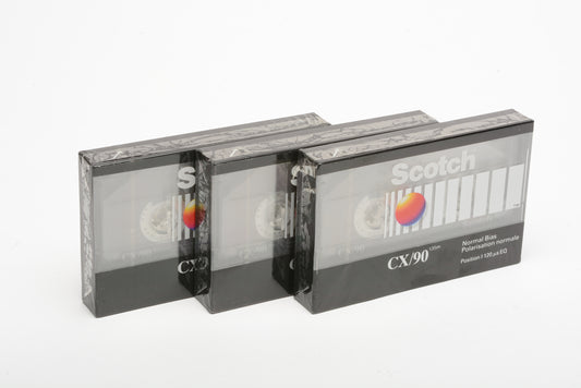 3X Scotch CX90 Audio tapes - New - Sealed