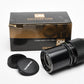 Olympus 200mm f4 E-Zuiko telephoto lens, Caps, Box, Clean