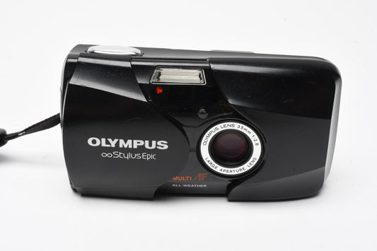 Olympus Stylus Epic Mju II QD (Black) w/Strap, Clean, Tested, Great!