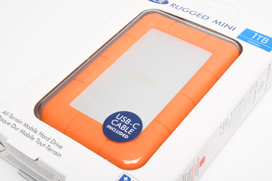 Lacie 1TB Rugged Mini External Hard Drive USB 3.0 Model LAC301558 Orange NIB