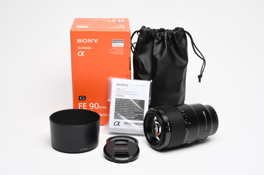Sony FE 90mm f2.8 Macro G OSS Lens Mint, Boxed, USA, Barely used