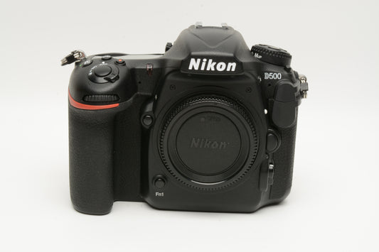 Nikon D500 DSLR Body, Boxed, Batt+charger, high use, still great!