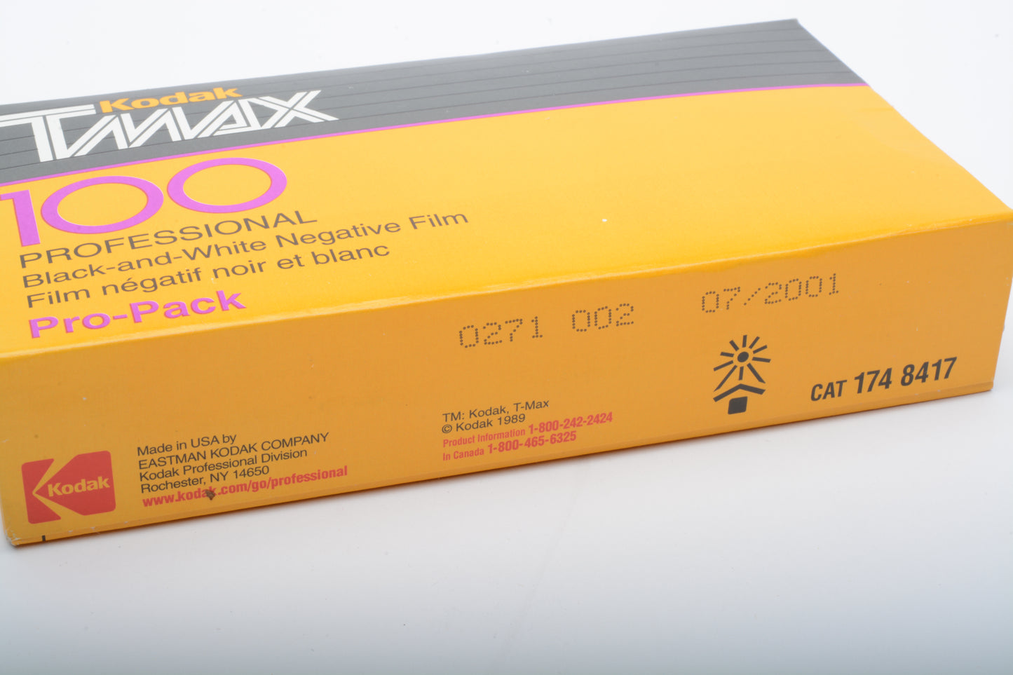 5X Kodak TMX 100ASA B&W 120 film Expired 07/2001