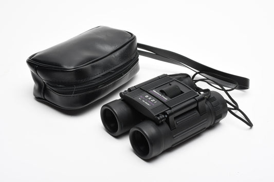 Western Field 8x21 Binoculars 367 Ft at 1000 Yards +Case, Good!