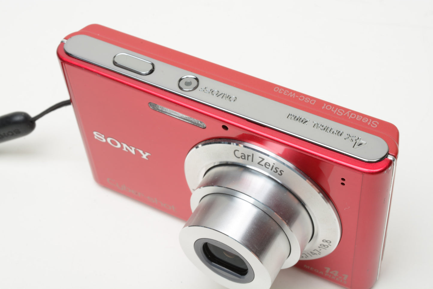 Sony DSC-W330 Burgundy 14.1MP digital Point&Shoot camera, boxed, Very clean + case