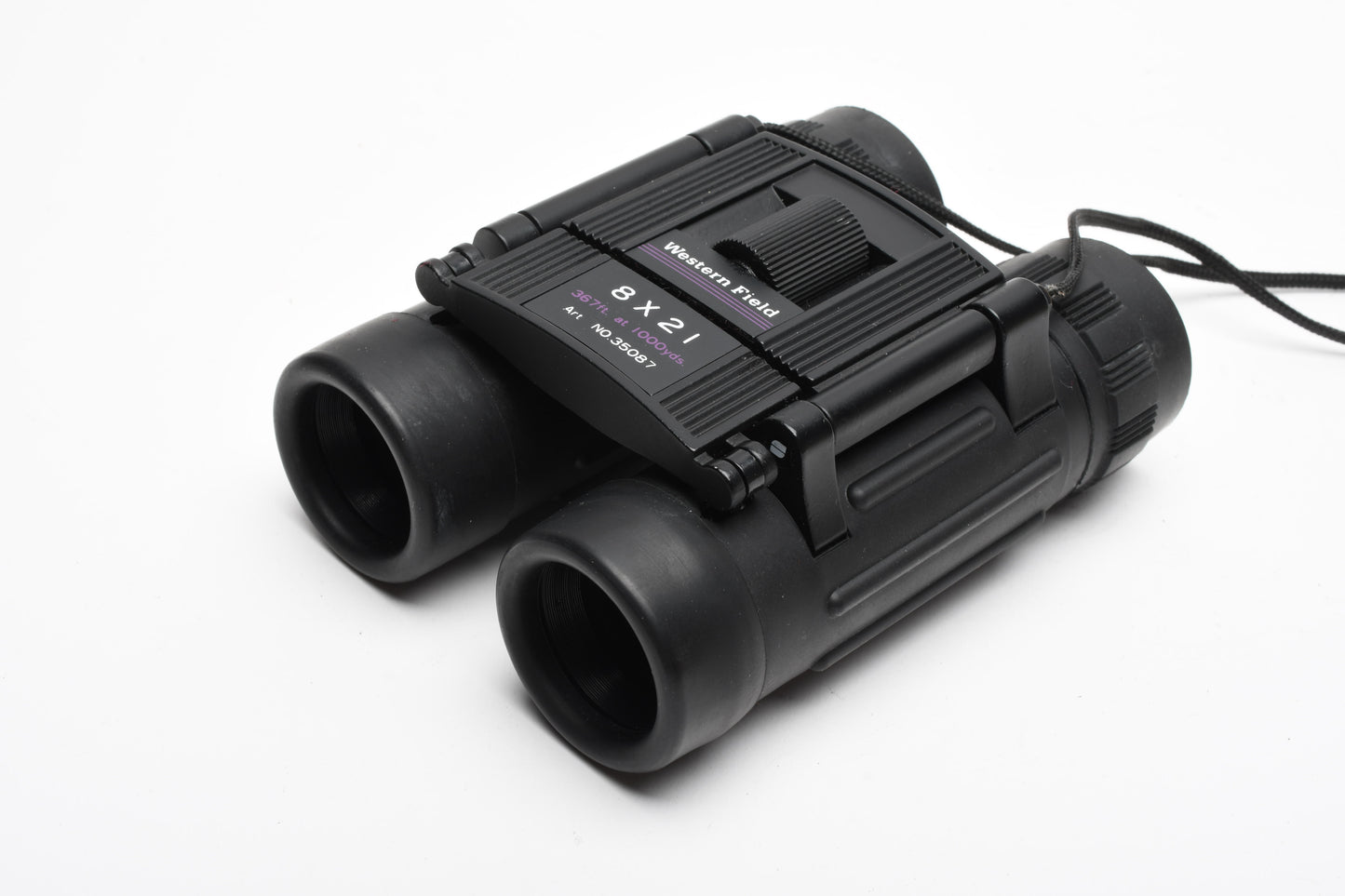Western Field 8x21 Binoculars 367 Ft at 1000 Yards +Case, Good!