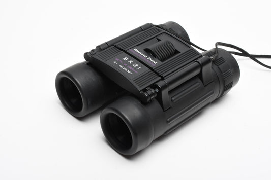 Western Field 8x21 Binoculars 367 Ft at 1000 Yards +Case, Good!