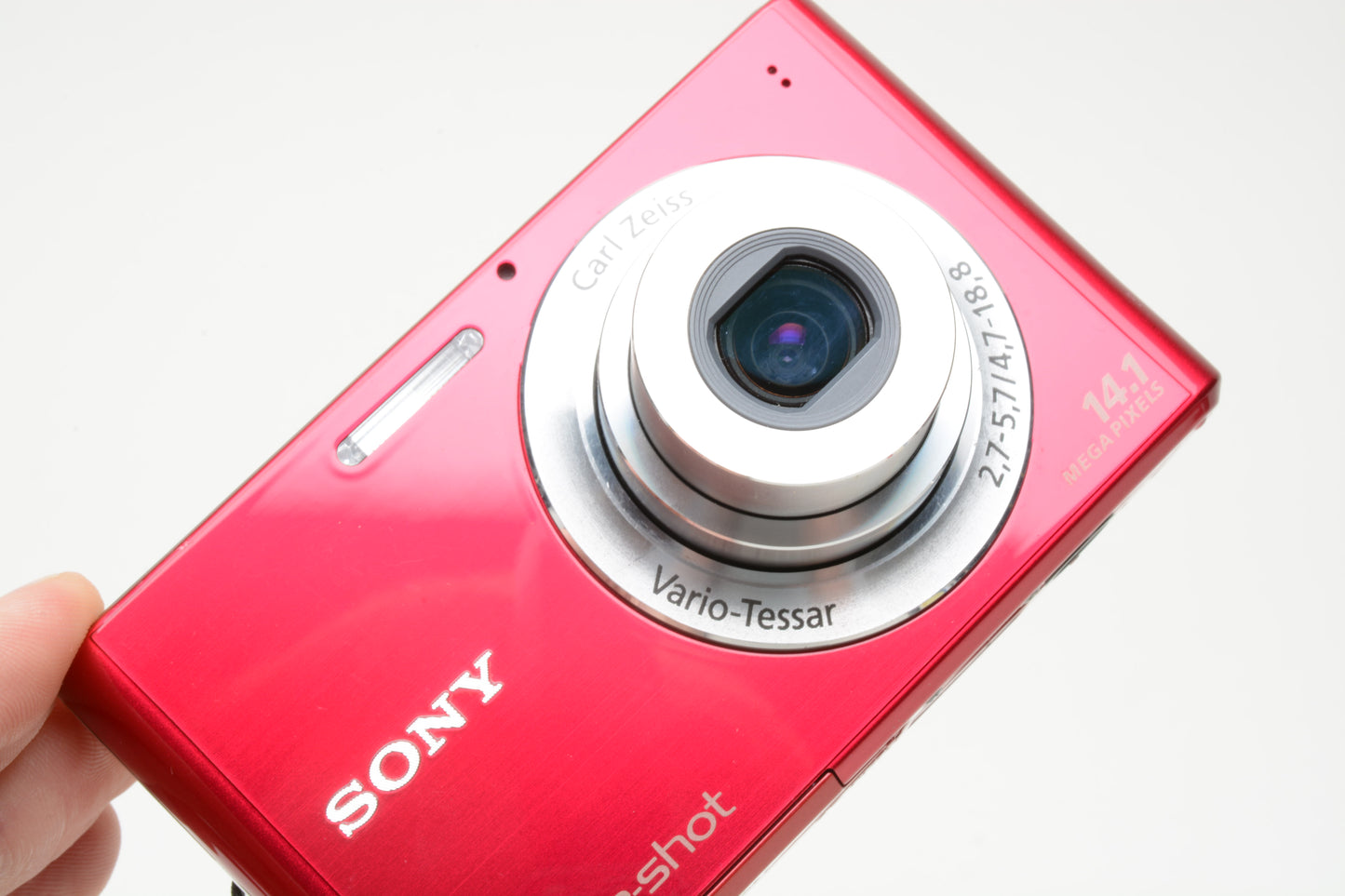 Sony DSC-W330 Burgundy 14.1MP digital Point&Shoot camera, boxed, Very clean + case