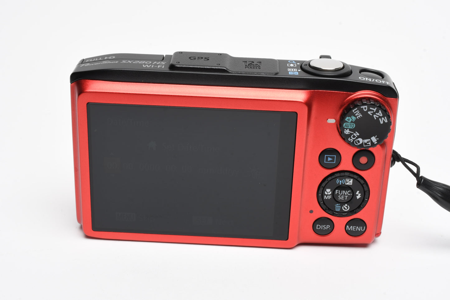 Canon PowerShot SX280 HS 12.1MP Digital Point&Shoot Camera (Red), Clean!