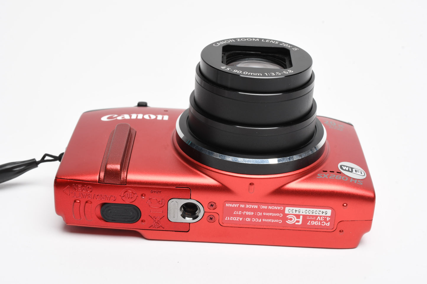 Canon PowerShot SX280 HS 12.1MP Digital Point&Shoot Camera (Red), Clean!