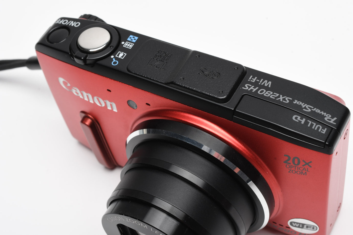 Canon PowerShot SX280 HS 12.1MP Digital Point&Shoot Camera (Red), Clean!