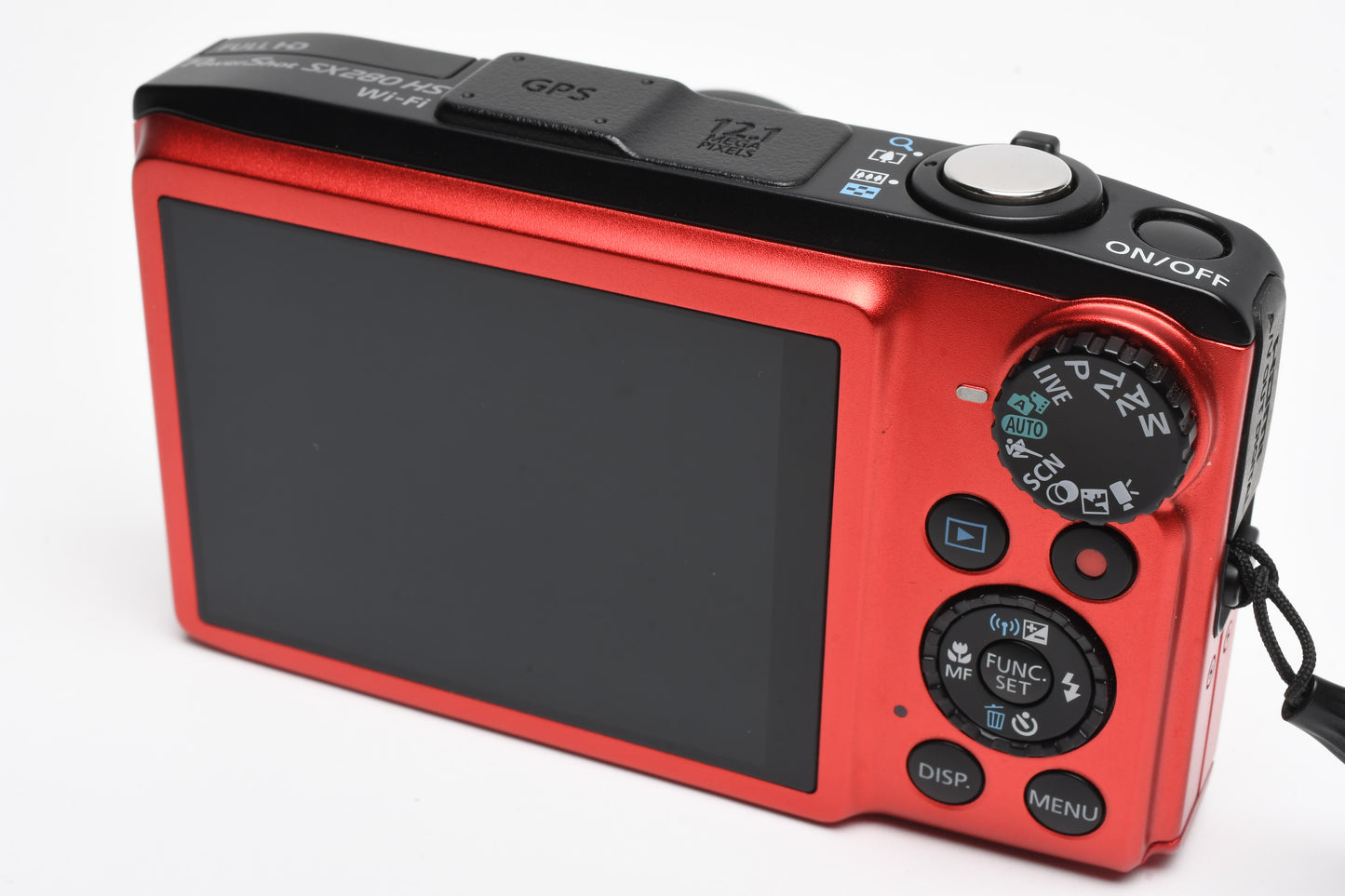 Canon PowerShot SX280 HS 12.1MP Digital Point&Shoot Camera (Red), Clean!