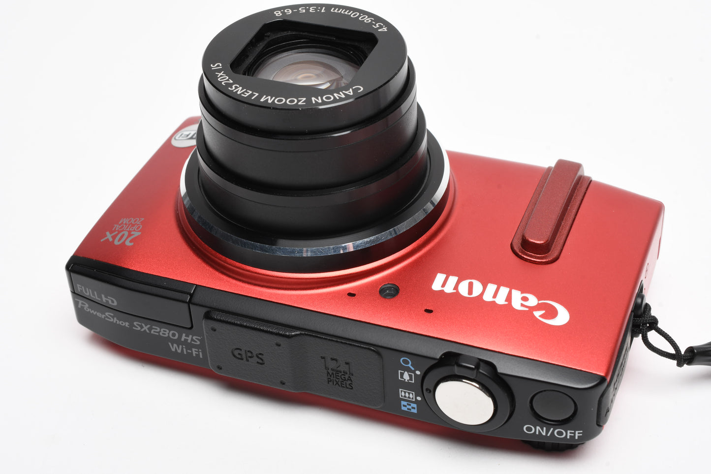 Canon PowerShot SX280 HS 12.1MP Digital Point&Shoot Camera (Red), Clean!