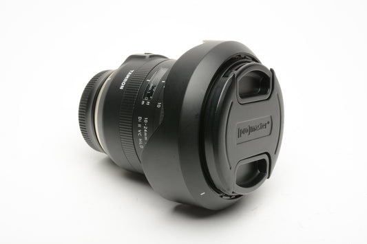 Tamron 10-24mm f3.5-4.5 Di II VC HLD wide zoom Nikon AF, Hood+Caps, USA