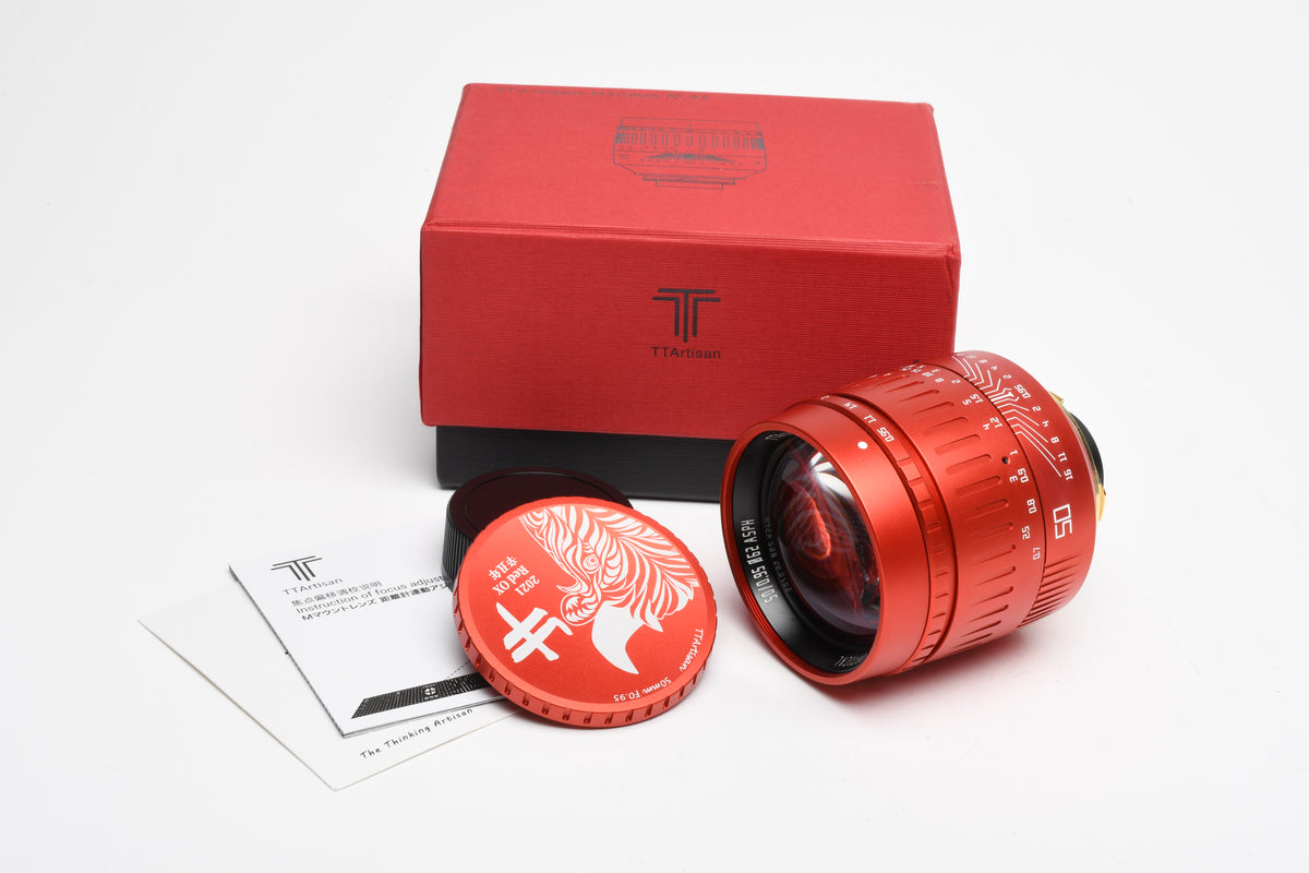 TT Artisan M50 f0.95 Red lens Leica M-Mount - New -Never used - Boxed