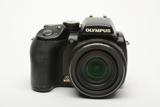 Olympus SP570UZ Digital Point&Shoot, Lowepro case, strap, cap, and 2X 32MB XD cards