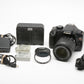 Canon EOS T2i DSLR w/18-55mm f3.5-5.6, w/2batts, dual charger, 27K Acts, tested