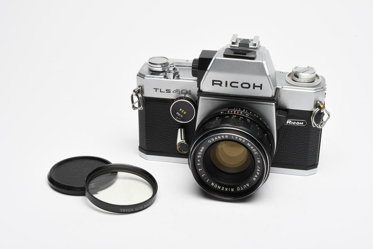 Ricoh TLS 35mm SLR w/Rikenon 50mm f1.7 lens, New seals, Cool!
