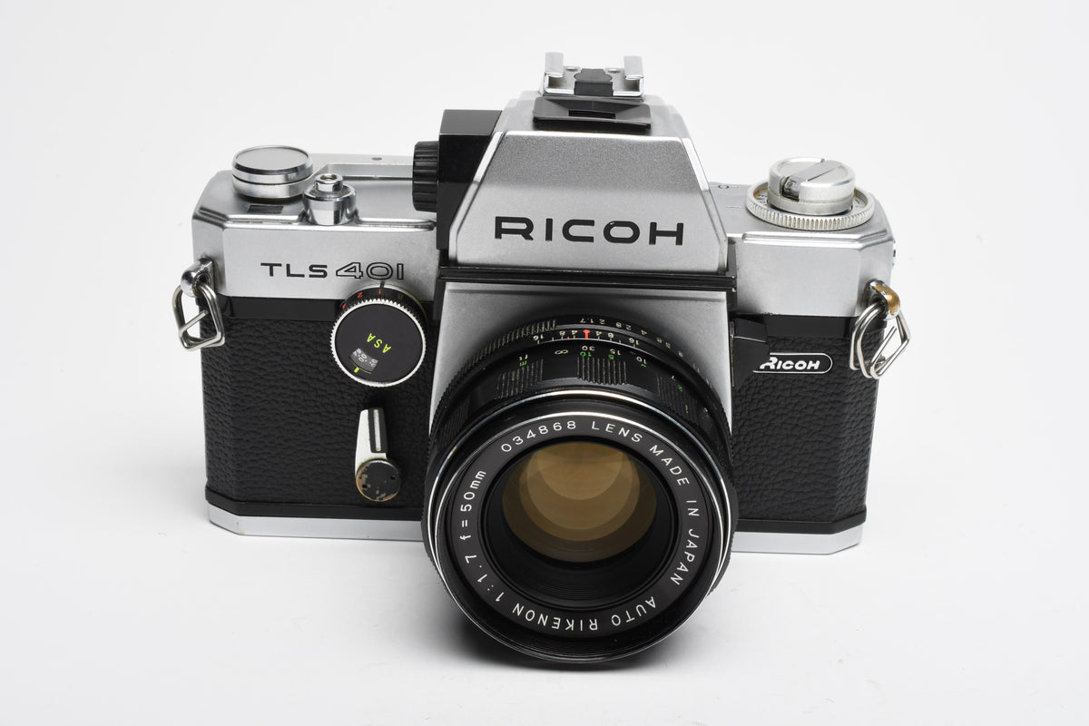 Ricoh TLS 35mm SLR w/Rikenon 50mm f1.7 lens, New seals, Cool!