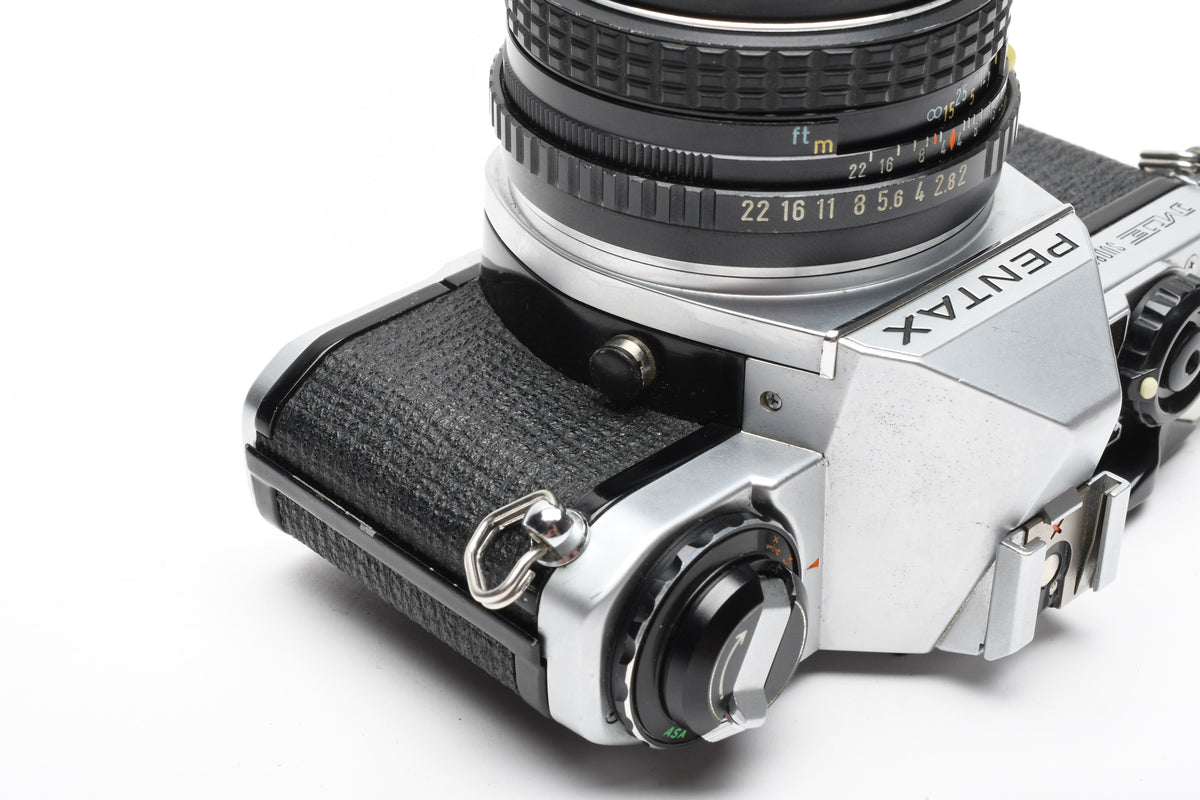 Pentax ME Super 35mm SLR w/50mm f2, Strap, Good seals, Tested, Clean