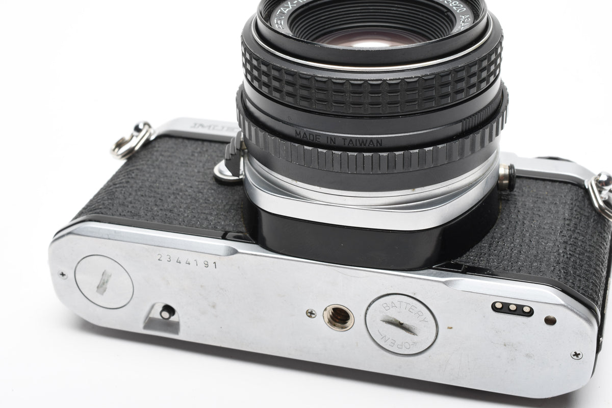 Pentax ME Super 35mm SLR w/50mm f2, Strap, Good seals, Tested, Clean