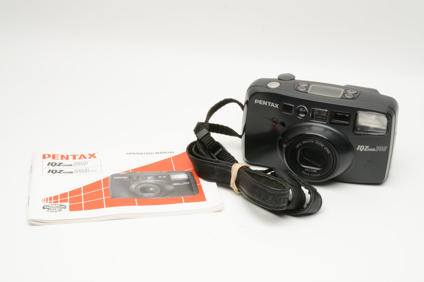 Pentax IQZoom 140 QD 35mm Point&Shoot Camera w/38-140mm zoom, tested, +manual