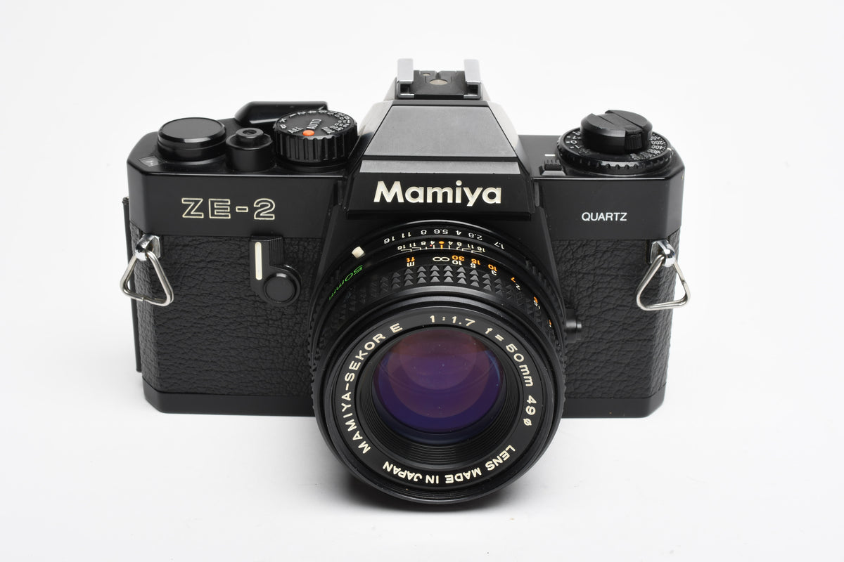 Mamiya ZE-2 35mm SLR w/50mm f1.7 lens, Case, New Seals, Great!