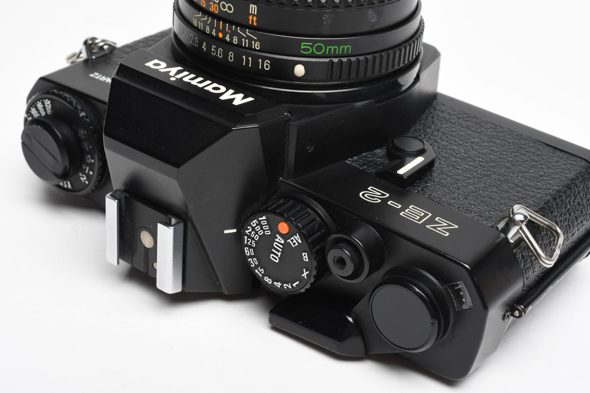 Mamiya ZE-2 35mm SLR w/50mm f1.7 lens, Case, New Seals, Great!