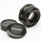 Minolta Rokkor-X 50mm f1.7 MD prime lens, caps, nice and clean