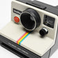 Polaroid One Step Land Instant camera w/rainbow stripe, Electronic Flash, Case