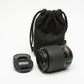 Nikon AFS Nikkor 55-200mm F4-5.6G ED DX VR zoom lens, caps, pouch, Clean