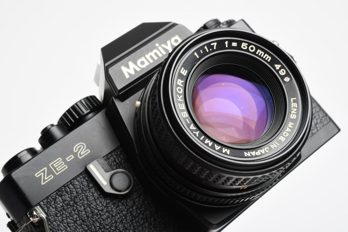 Mamiya ZE-2 35mm SLR w/50mm f1.7 lens, Case, New Seals, Great!