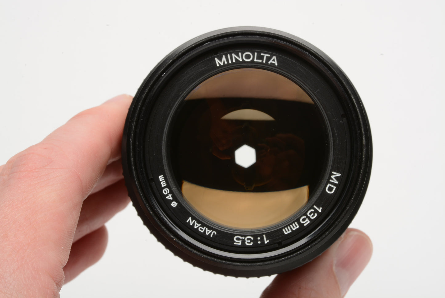 Minolta 135mm f3.5 MD mount prime lens, caps, clean and sharp