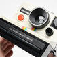 Polaroid One Step Land Instant camera w/rainbow stripe, Electronic Flash, Case