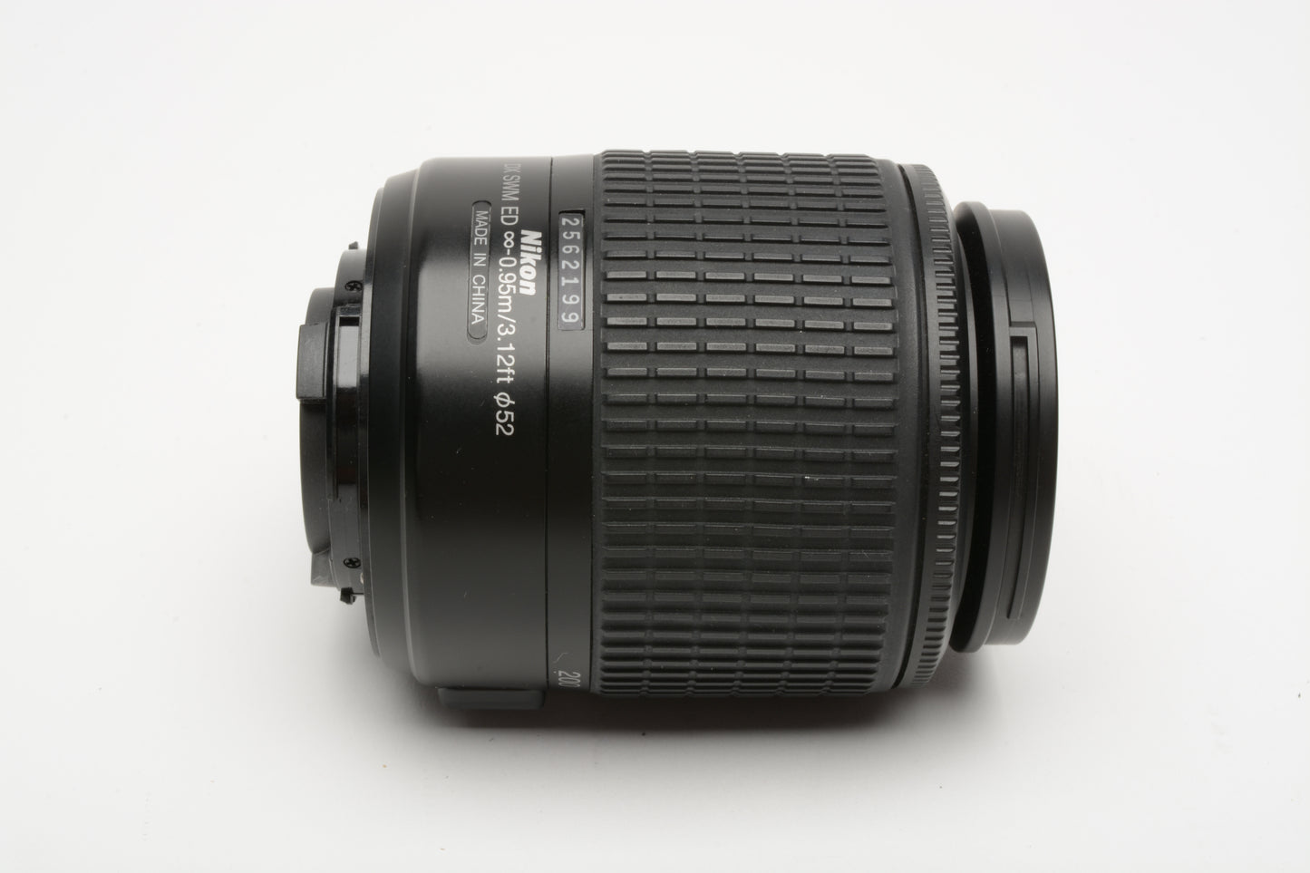 Nikon AFS Nikkor 55-200mm F4-5.6G ED DX VR zoom lens, caps, pouch, Clean