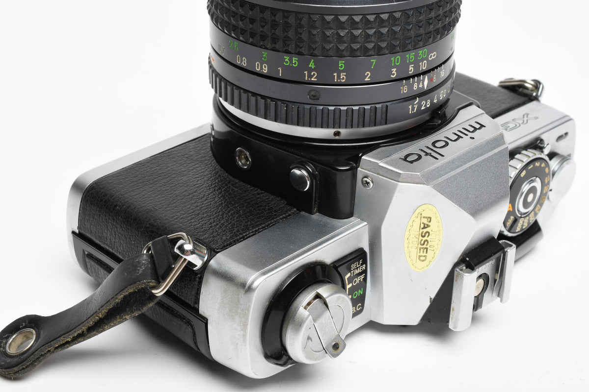 Minolta XG-1 35mm SLR w/ MD 50mm f1.7 Lens, Strap, New Seals, Good!