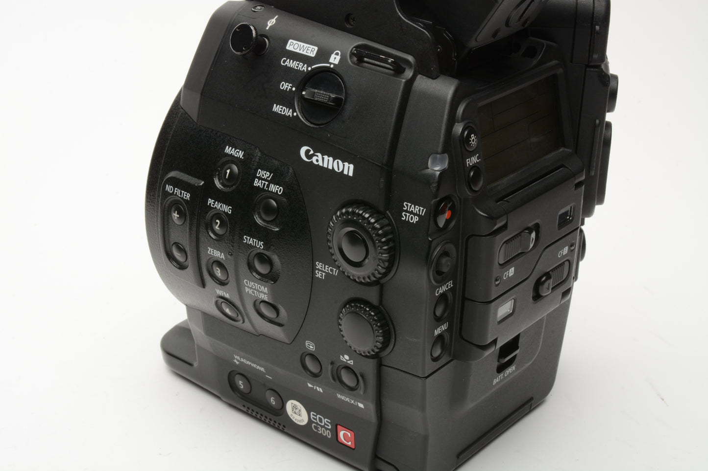 Canon EOS C300 Cinema Camcorder Body EF Mount Screen+Grip 1813 Hours, Tested