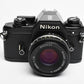 Nikon EM 35mm SLR w/Nikon Series E 50mm f1.8 Lens, Strap, New seals, Great!