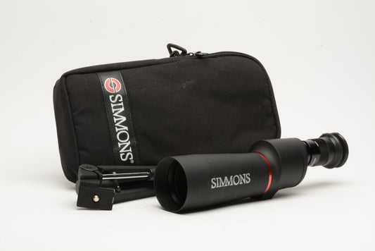 Simmons 99727 spotting scope w/25x50mm eyepiece, case+tripod, very clean, tested