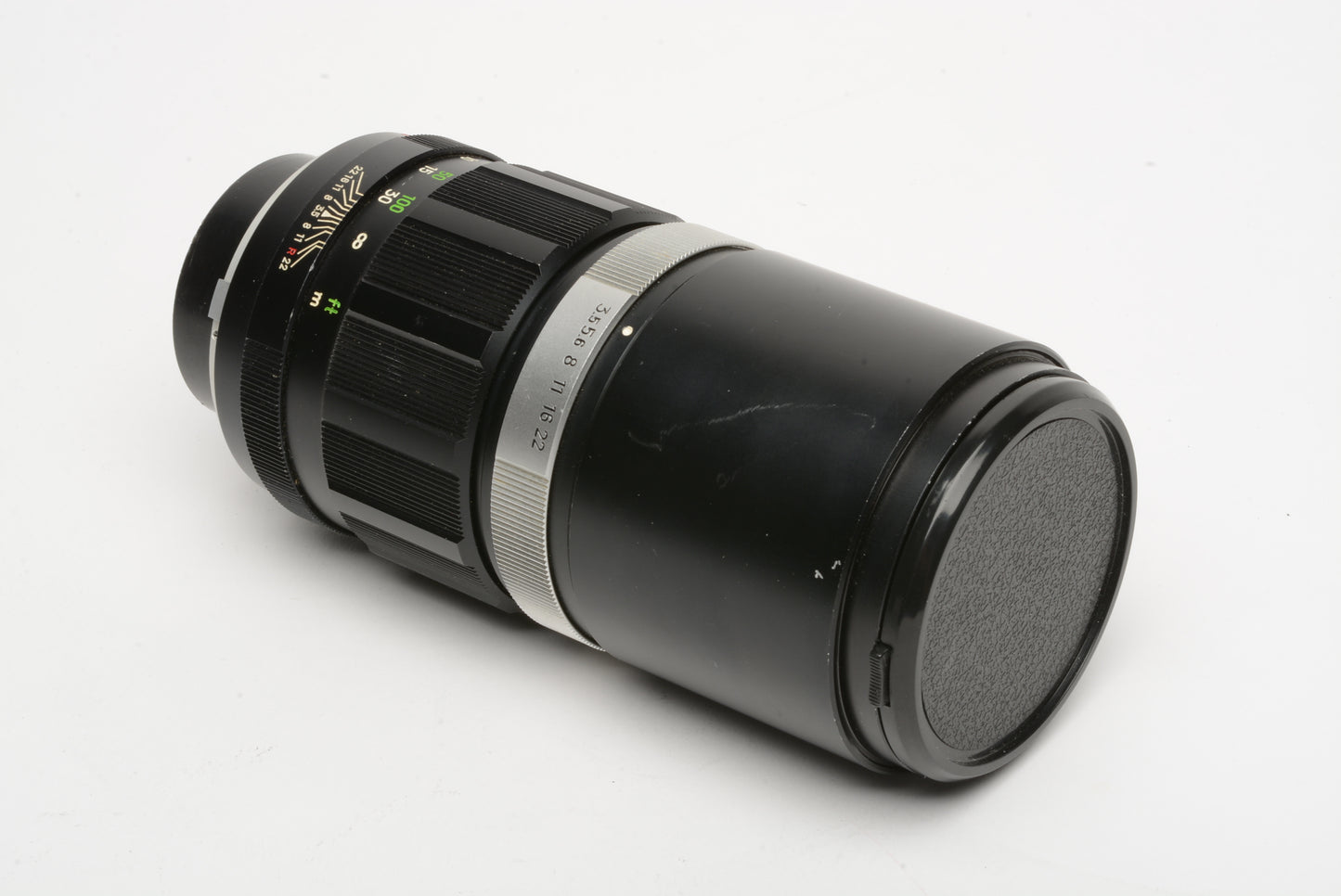 Minolta Rokkor QF 200mm f3.5 MD mount prime lens, caps, clean and sharp