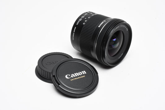 Canon EFS 10-18mm f4.5-5.6 IS STM Zoom Lens, w/Caps, Mint-
