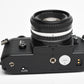 Nikon EM 35mm SLR w/Nikon Series E 50mm f1.8 Lens, Strap, New seals, Great!