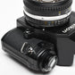 Nikon EM 35mm SLR w/Nikon Series E 50mm f1.8 Lens, Strap, New seals, Great!