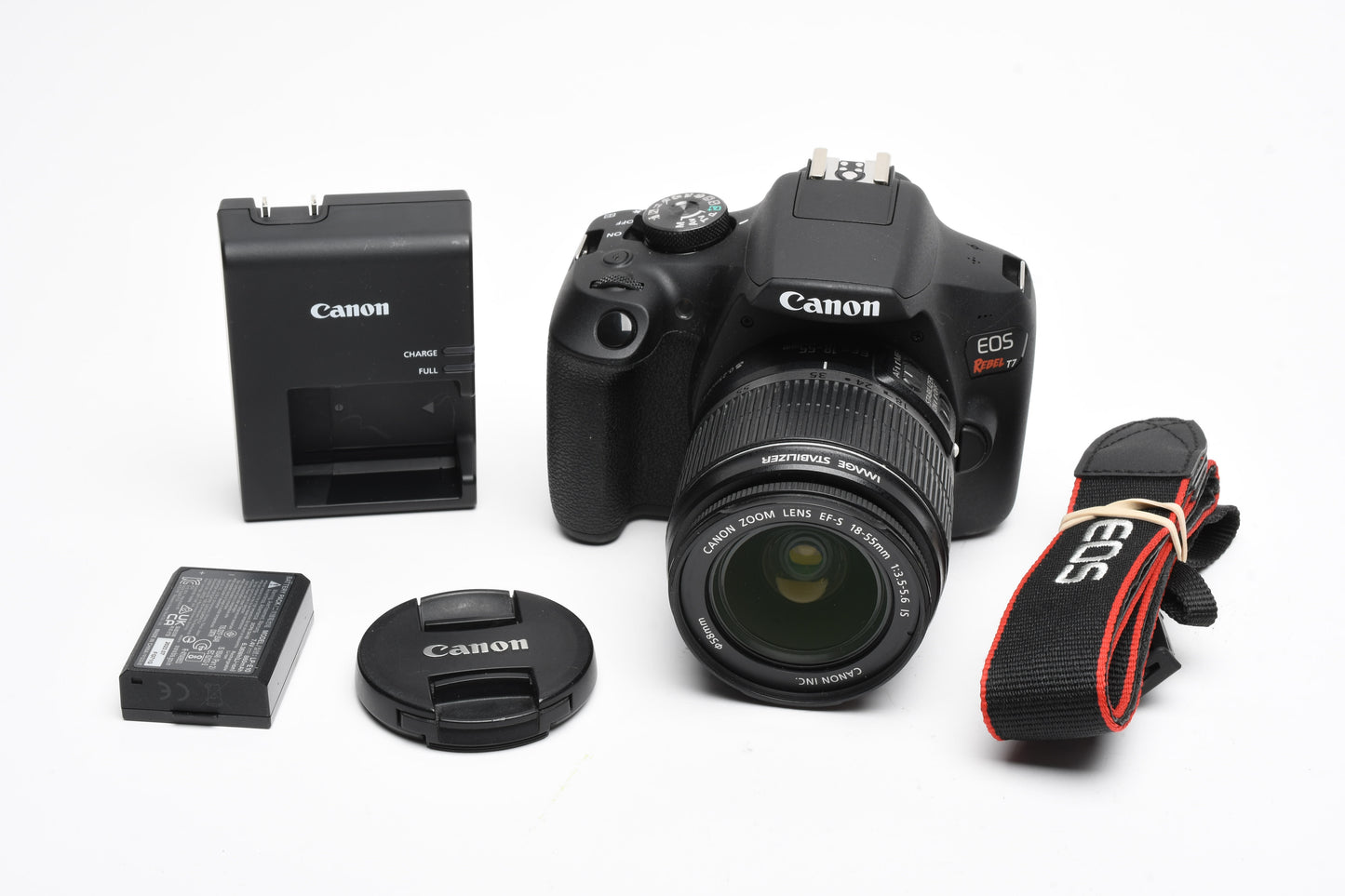 Canon Rebel T7 DSLR w/18-55mm f3.5-5.6 IS II Only 18 Acts!! Mint-