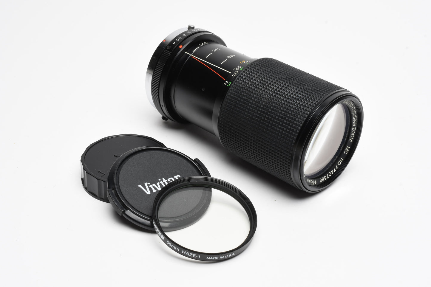 Vivitar RL 80-200mm f4 Macro focusing Olymps, UV, Cap