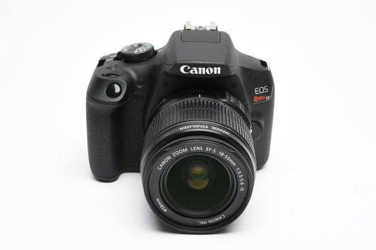 Canon Rebel T7 DSLR w/18-55mm f3.5-5.6 IS II Only 18 Acts!! Mint-