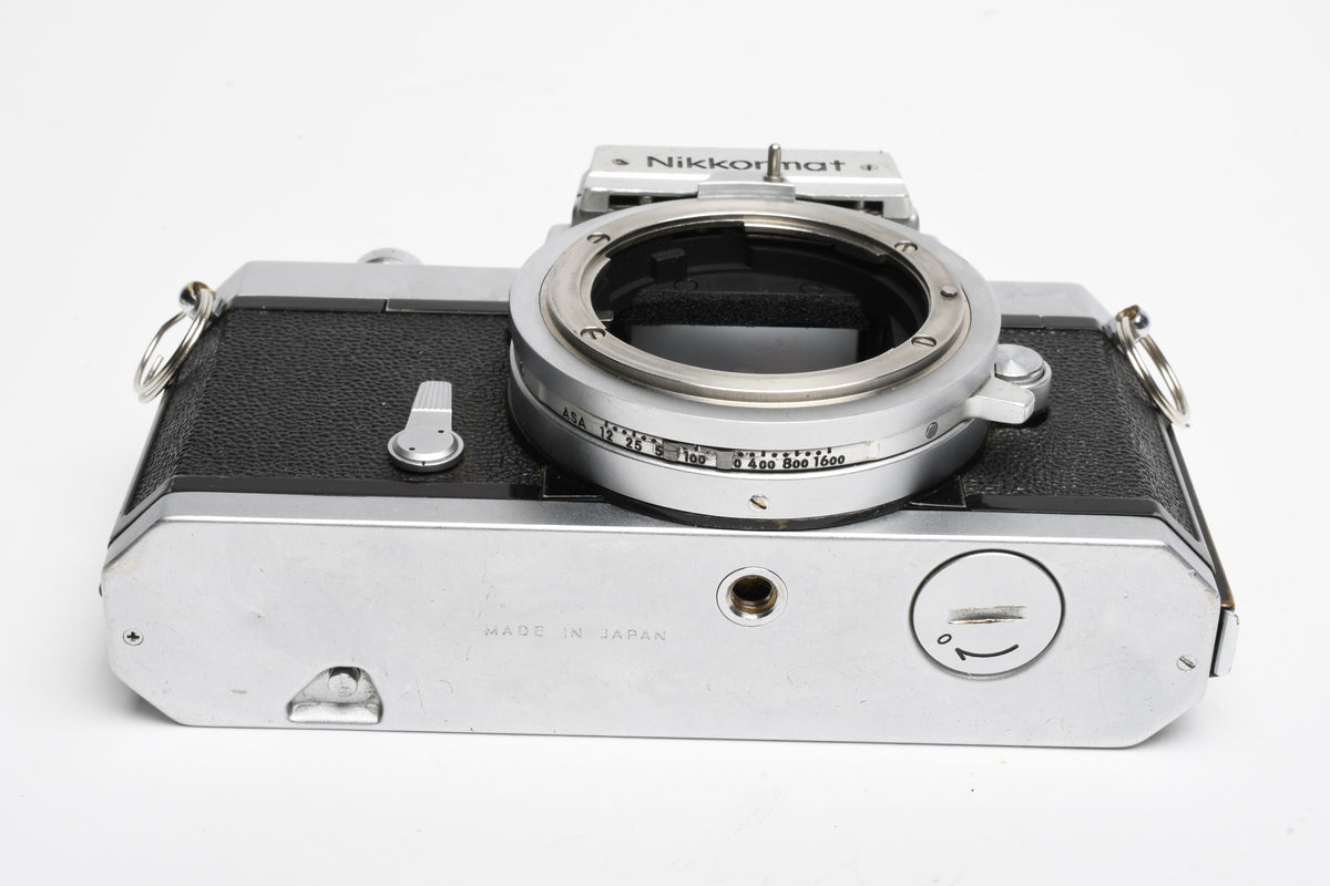 Nikon Nikkomat FTN 35mm SLR Chrome Body, New seals, Good & Clean